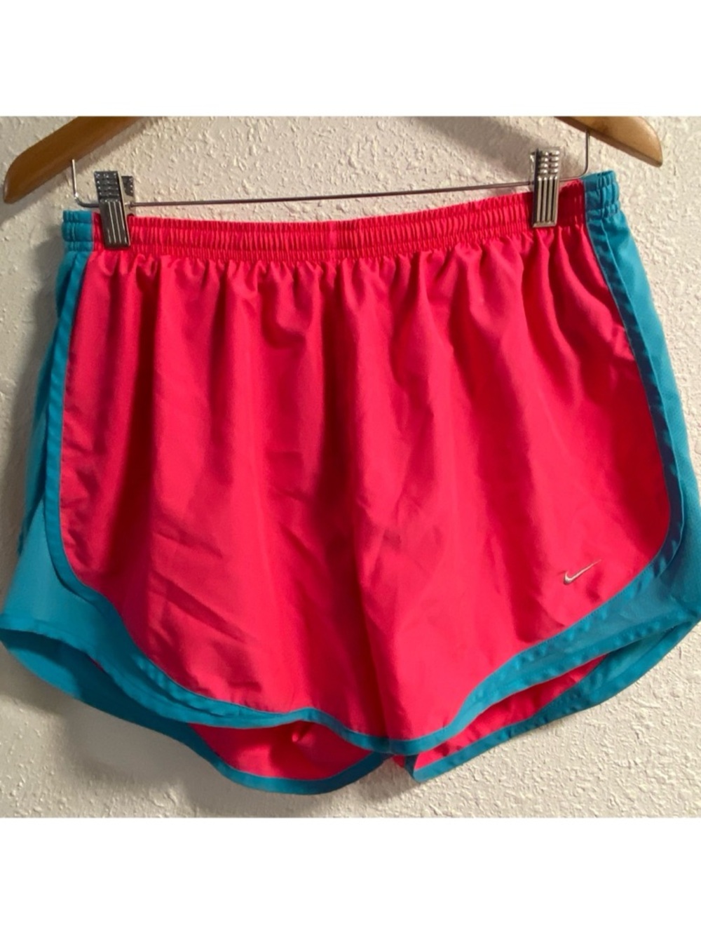 Nike Women’s bright Pink and Teal Running Shorts